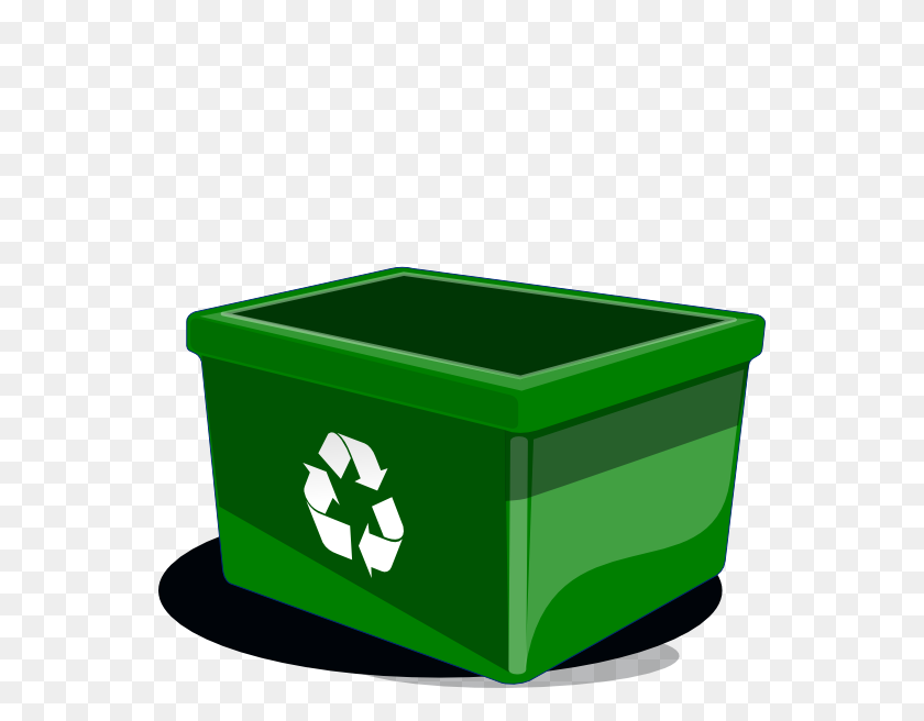 552x596 Green Clipart Recycle Bin - Recycle Logo Clipart