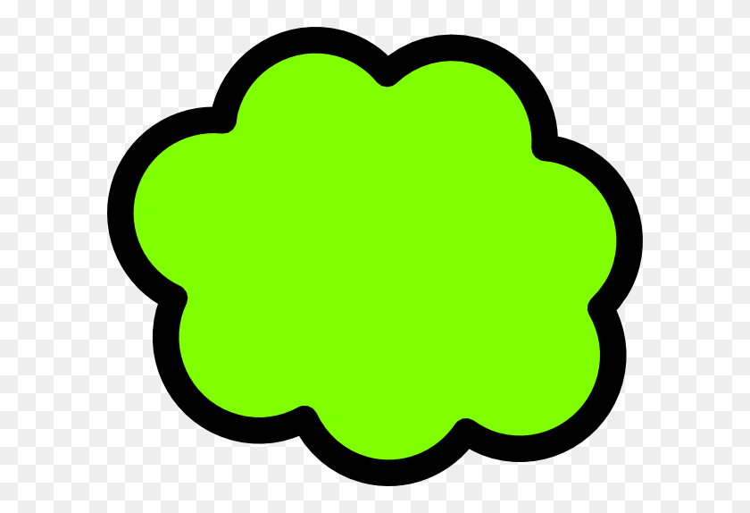 600x514 Green Cloud - Gas Cloud Clipart