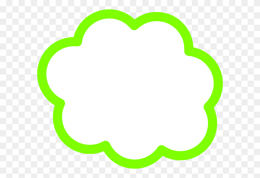 600x514 Green Cloud Png Clip Arts For Web - Cloud Clipart PNG