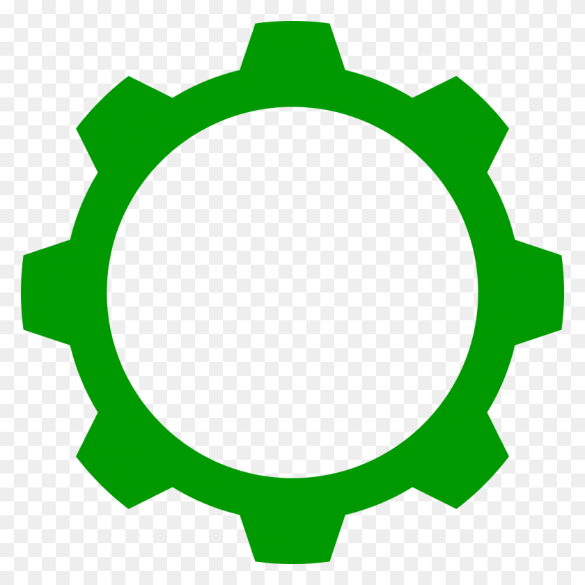 1024x1024 Green Cogwheel - Cogwheel PNG