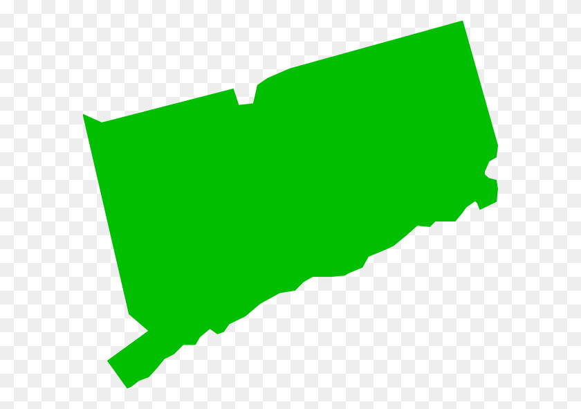 600x531 Green Connecticut State Clip Art - State Clipart