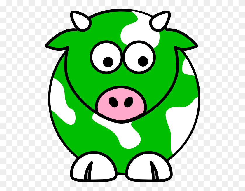 534x594 Green Cow Clip Art - Cow Clipart PNG