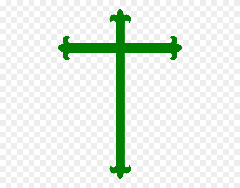 438x597 Green Cross Clipart Png For Web - Small Cross Clipart
