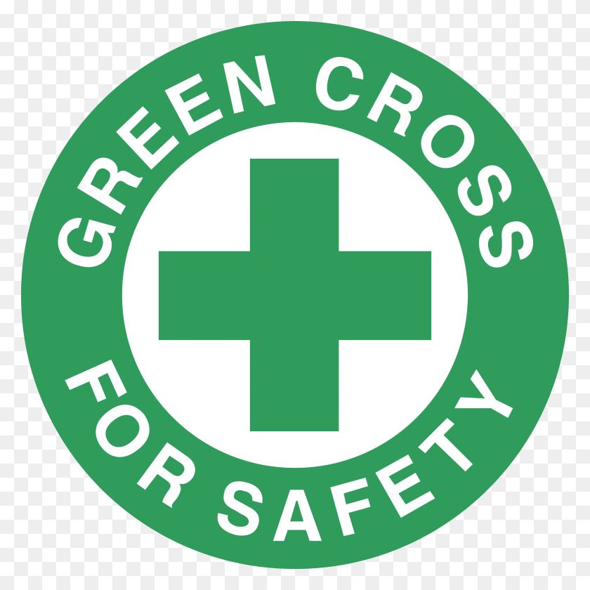 2400x2400 Green Cross For Safety Logo Png Transparent Vector - Cross Logo PNG