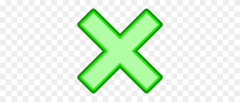 300x300 Green Cross Mark Png Clip Arts For Web - X Mark PNG