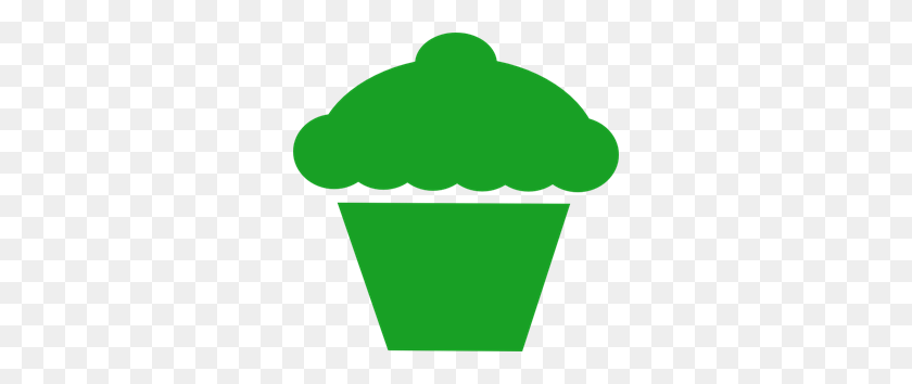 300x294 Green Cupcake Png Clip Arts For Web - Cupcake PNG