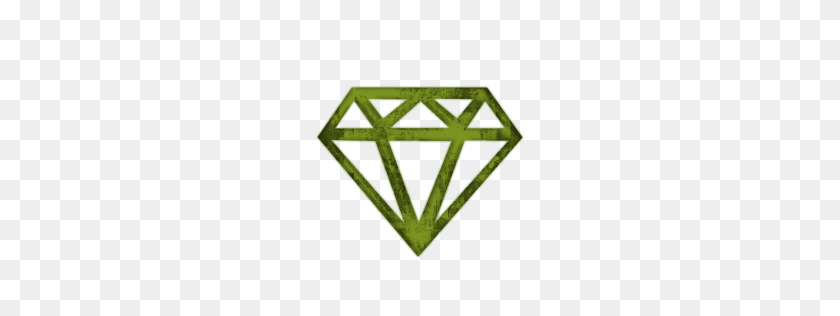 256x256 Green Diamond Clip Art Green - Diamond Clipart