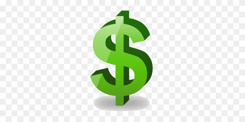 276x360 Green Dollar Symbol - Money Symbol PNG