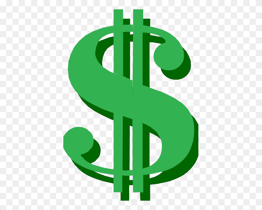 433x615 Green Dollar Symbol Png Transparent Image - Dolar PNG