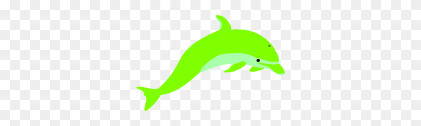 298x192 Green Dolphin Clip Art - Free Dolphin Clipart