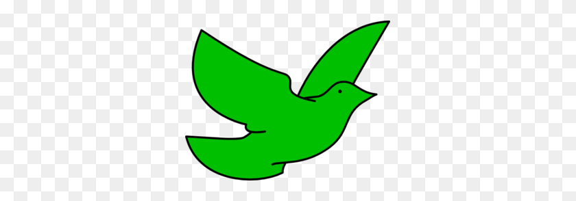 299x234 Green Dove Clip Art - Dove Clipart