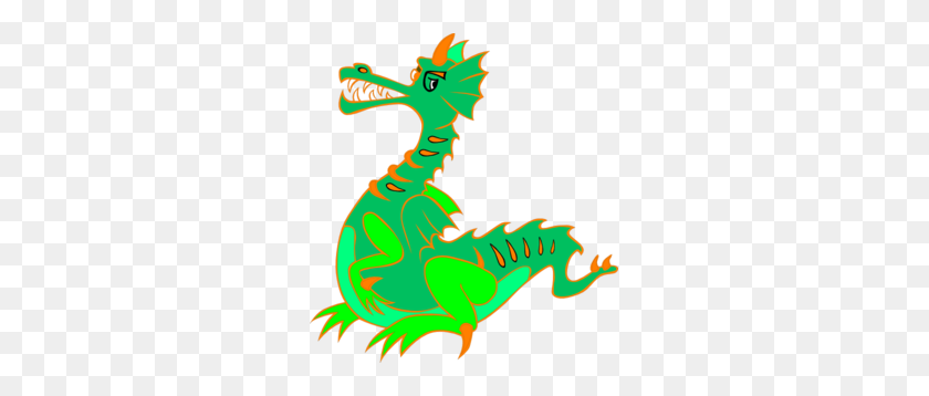 279x298 Green Dragon Clip Art - Mythical Creatures Clipart