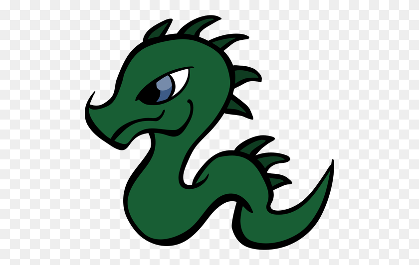500x472 Green Dragon Vector - Komodo Dragon Clipart