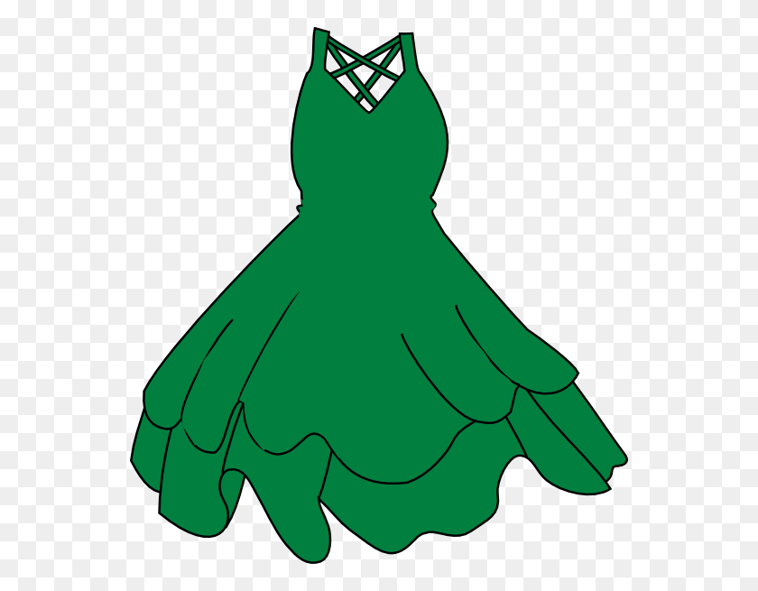 552x595 Green Dress Clip Art - Clipart Dress