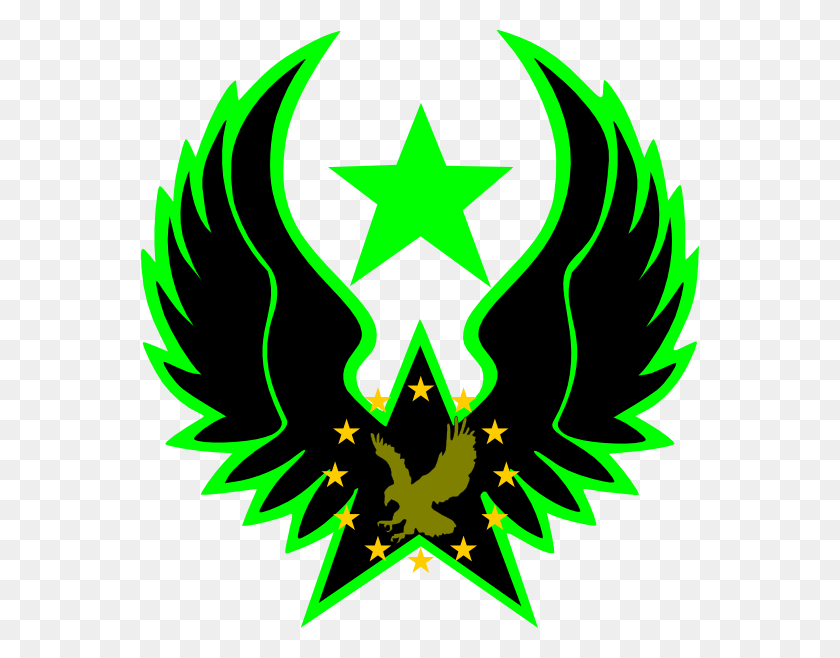 558x598 Green Eagle Cliparts Free Download Clip Art - Eagle Clipart Logo