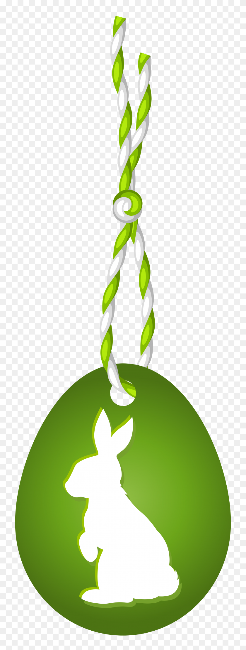 4437x12260 Green Easter Hanging Egg With Bunny Png Clip Art Gallery - Hanging Plant PNG