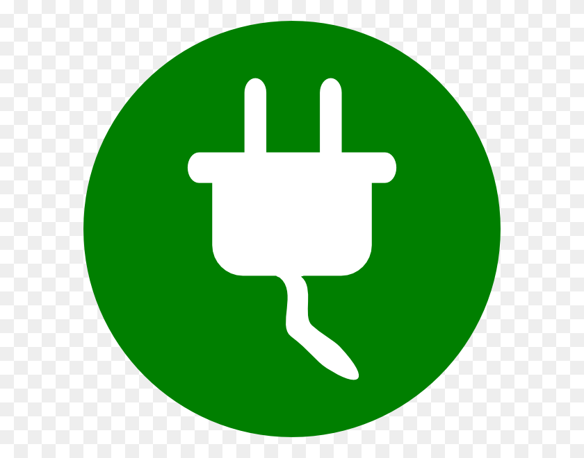 600x600 Зеленый Символ Электричества Картинки - Электричество Клипарт