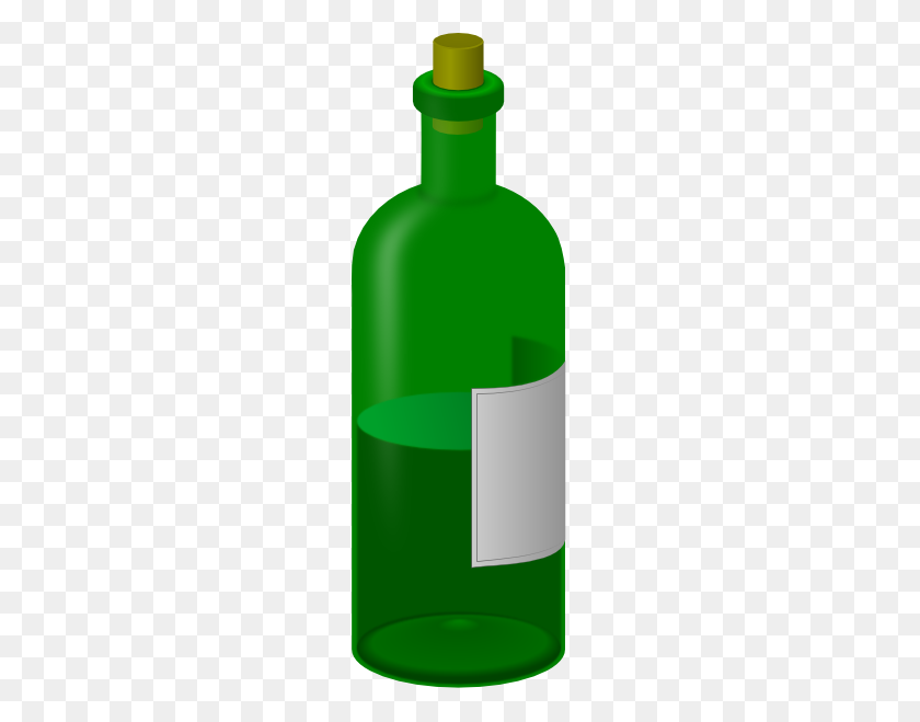 198x599 Зеленая Пустая Бутылка Вина Картинки - Бутылка Вина Клипарт