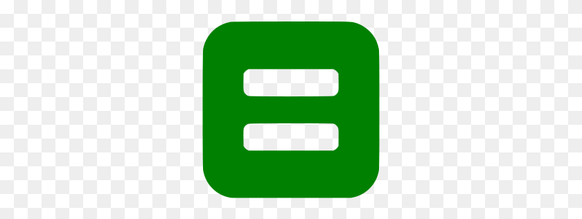 256x256 Значок Зеленый Знак Равенства - Знак Равенства Png