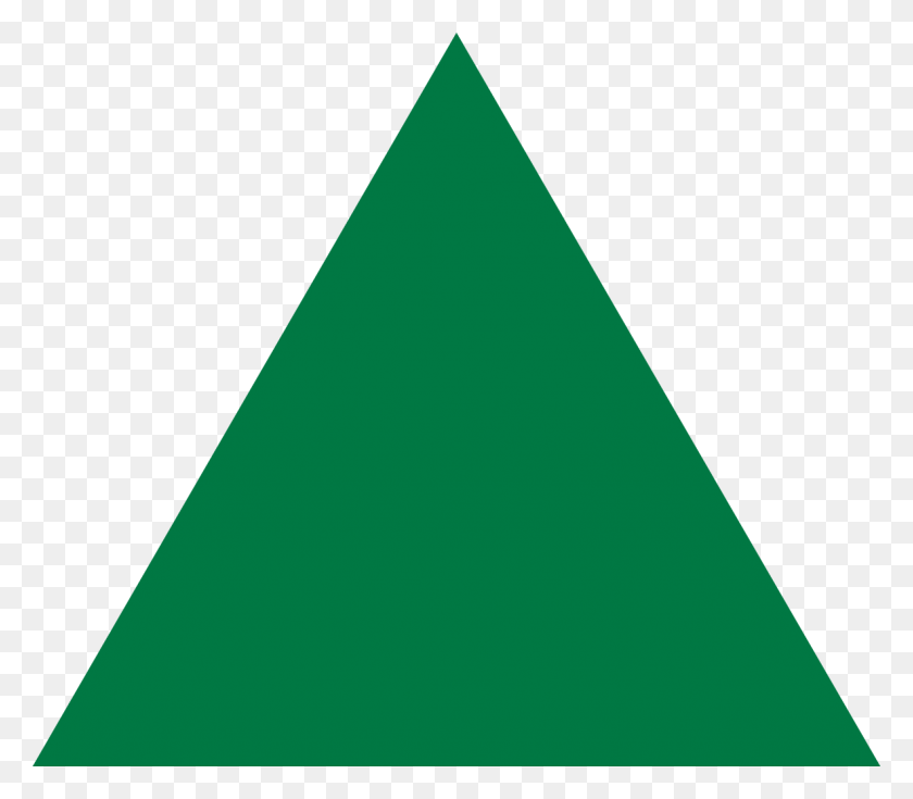 1182x1024 Зеленый Равносторонний Треугольник Вершиной Вверх - Равносторонний Треугольник Png