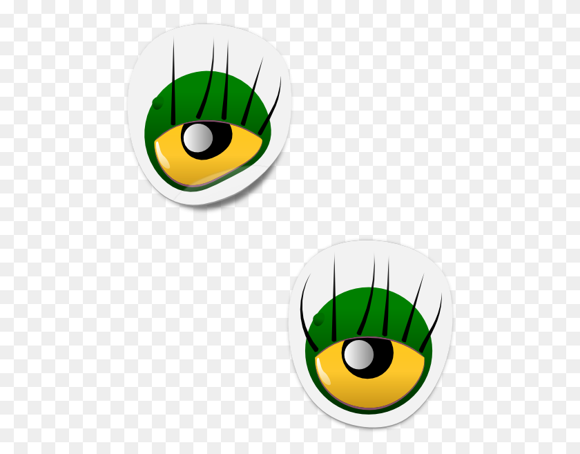 480x597 Green Eyes Clipart Monster Eye - Googly Eyes PNG