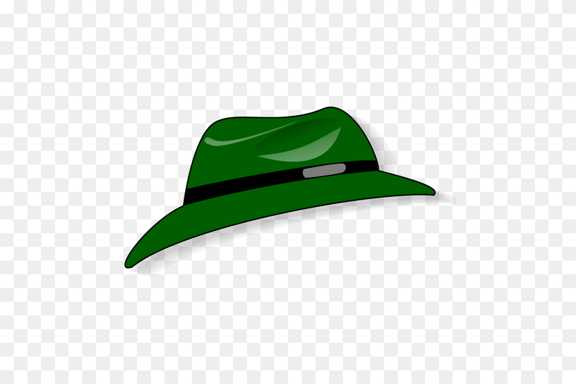 500x500 Зеленая Шляпа Fedora Векторный Клипарт - Клипарт Fedora