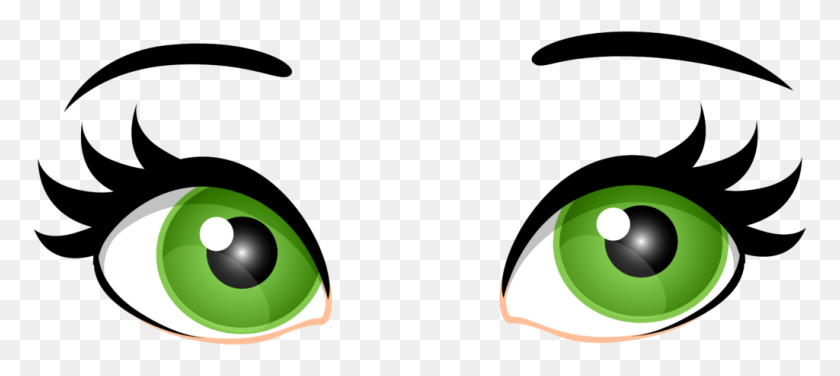 1024x415 Green Female Eyes Png Clip Art Clipart Of Eye - Eyeball Clipart