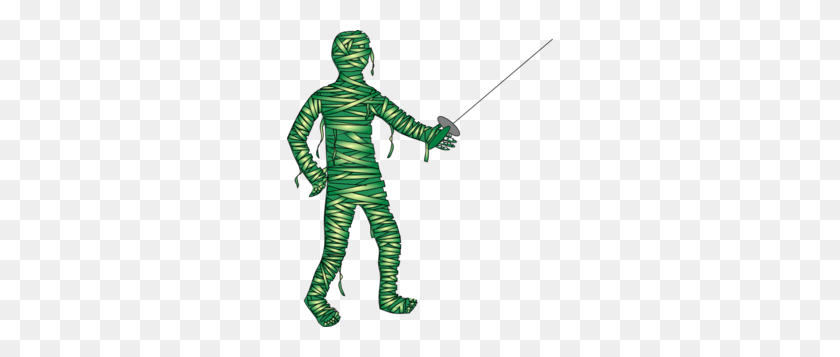 266x297 Green Fencing Mummy Clip Art - Mummy Clipart