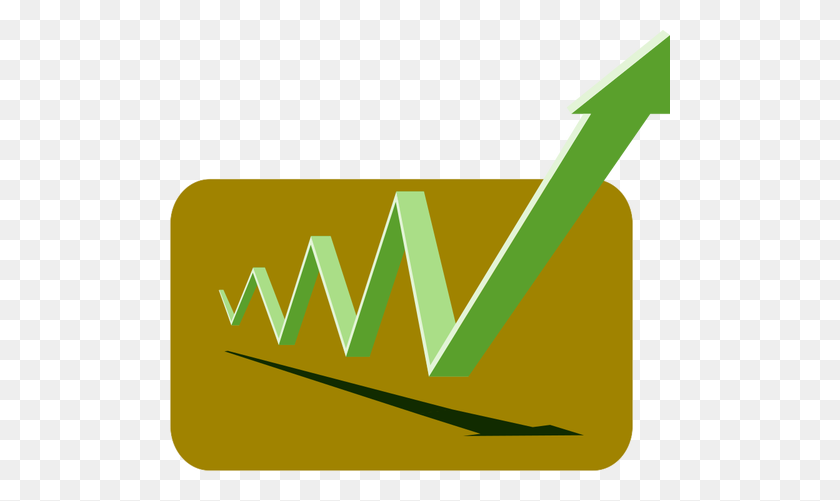 500x441 Green Financial Graph - Financial Aid Clipart