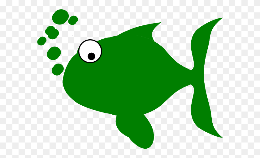 600x450 Зеленая Рыба Картинки - Рыбка Клипарт