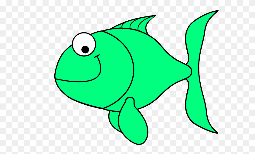 600x446 Green Fish Clip Art - Clipart Fish