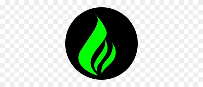 300x300 Green Flame Black Clip Art - Flames PNG Clipart