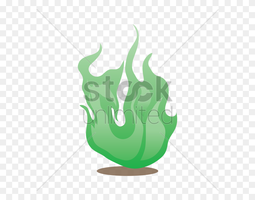 600x600 Green Flame Vector Image - Green Flames PNG