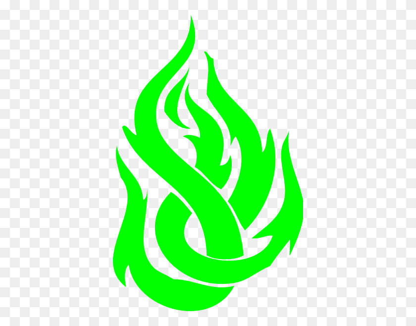 384x598 Зеленое Пламя Клипарт - Зеленое Пламя Png