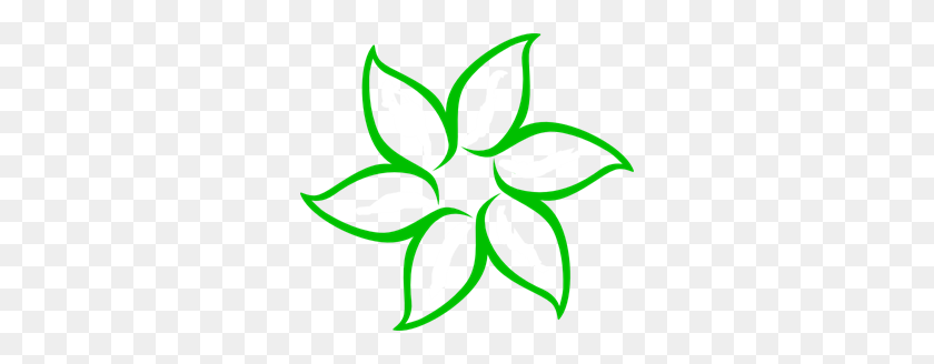 300x268 Зеленый Цветок Контур Png Клипартов Для Интернета - Солнце Контур Контур