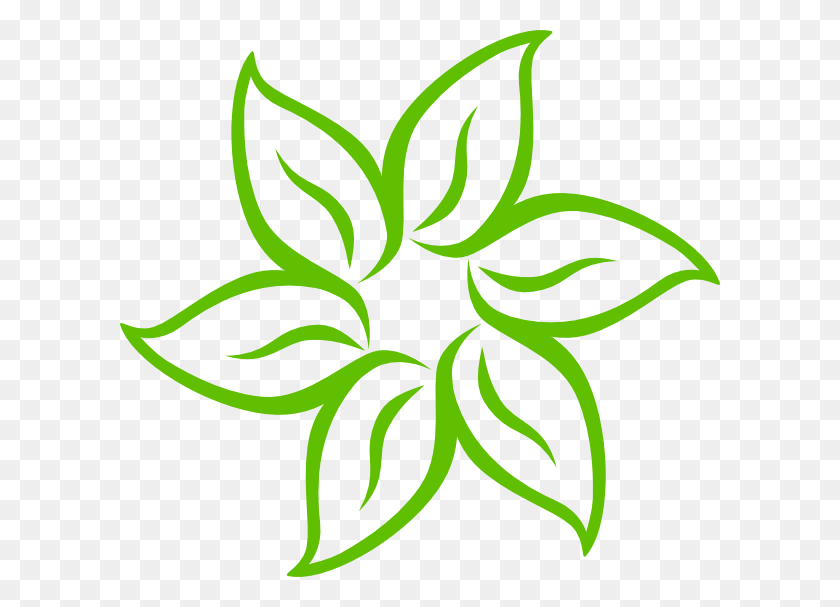 600x547 Зеленый Цветок Png Картинки Для Интернета - Цветочный Клипарт Png
