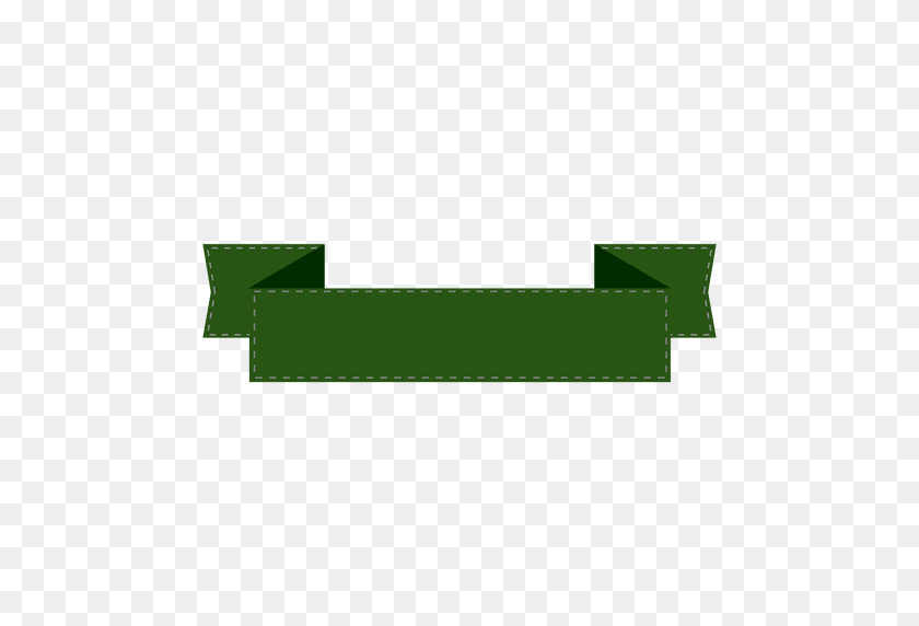 512x512 Green Folded Ribbon - Faixa PNG