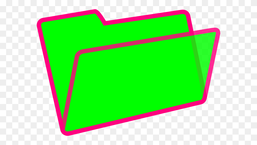 600x414 Зеленая Папка Картинки - Папка Клипарт