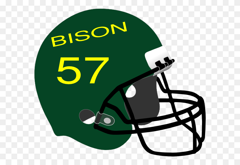 600x520 Green Football Helmet Png Clip Arts For Web - Bison Head Clipart