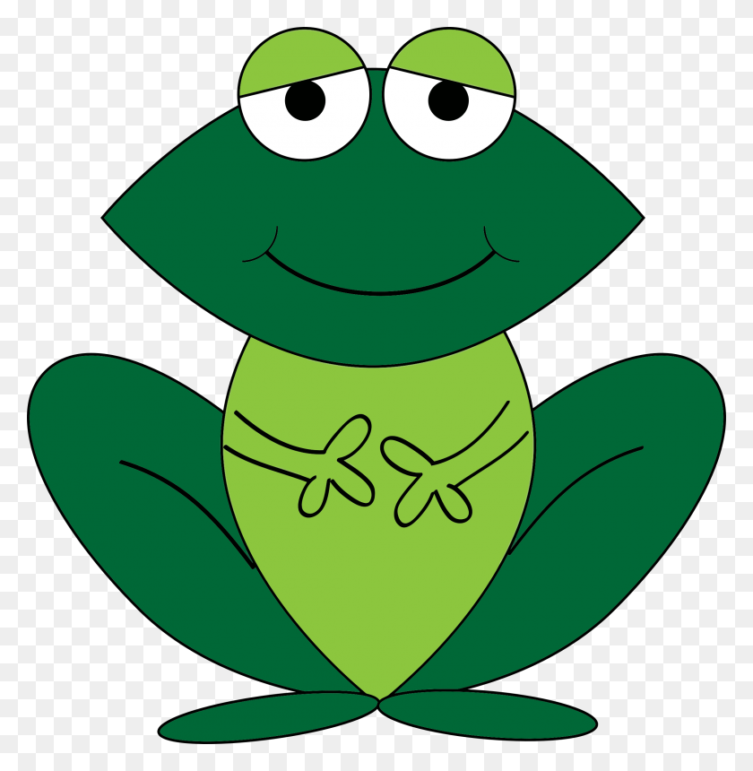 2250x2308 Green Frog Clipart Frog Race - Imágenes Prediseñadas De Neumático De Carreras