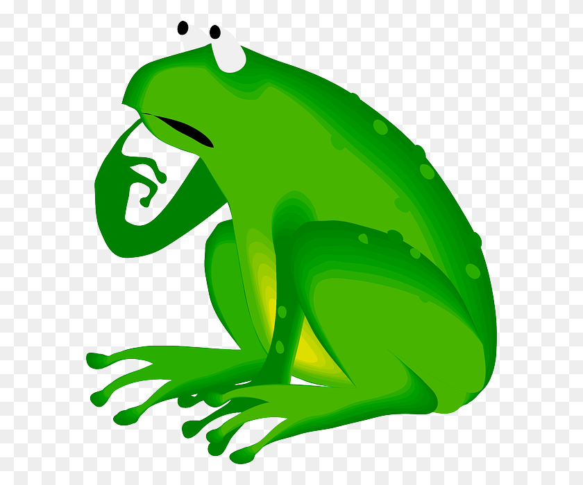 592x640 Green Frog Clipart Math - Coqui Clipart