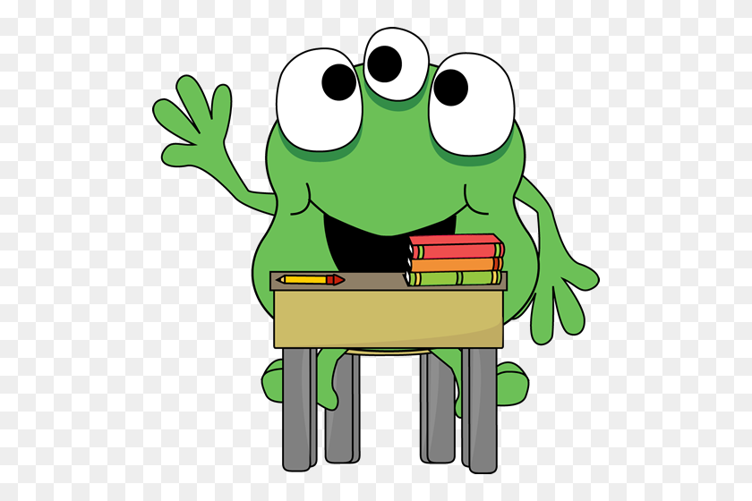 500x500 Green Frog Clipart School - Free Frog Clipart