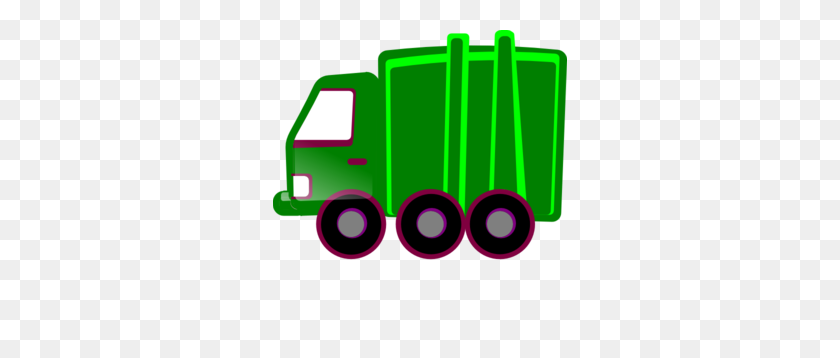 294x298 Green Garbage Truck Clip Art - Trash Truck Clipart