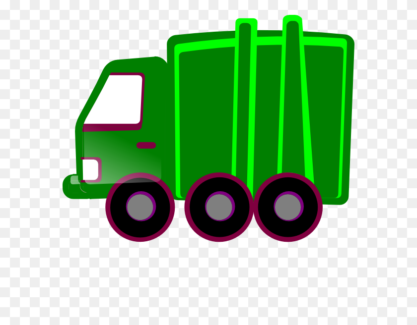 588x596 Green Garbage Truck Clip Arts Download - Truck PNG Clipart