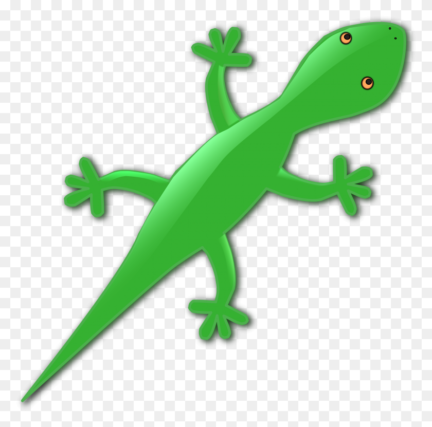 2400x2375 Green Gecko Lizard Vector Imagen Prediseñada - Lagarto Png