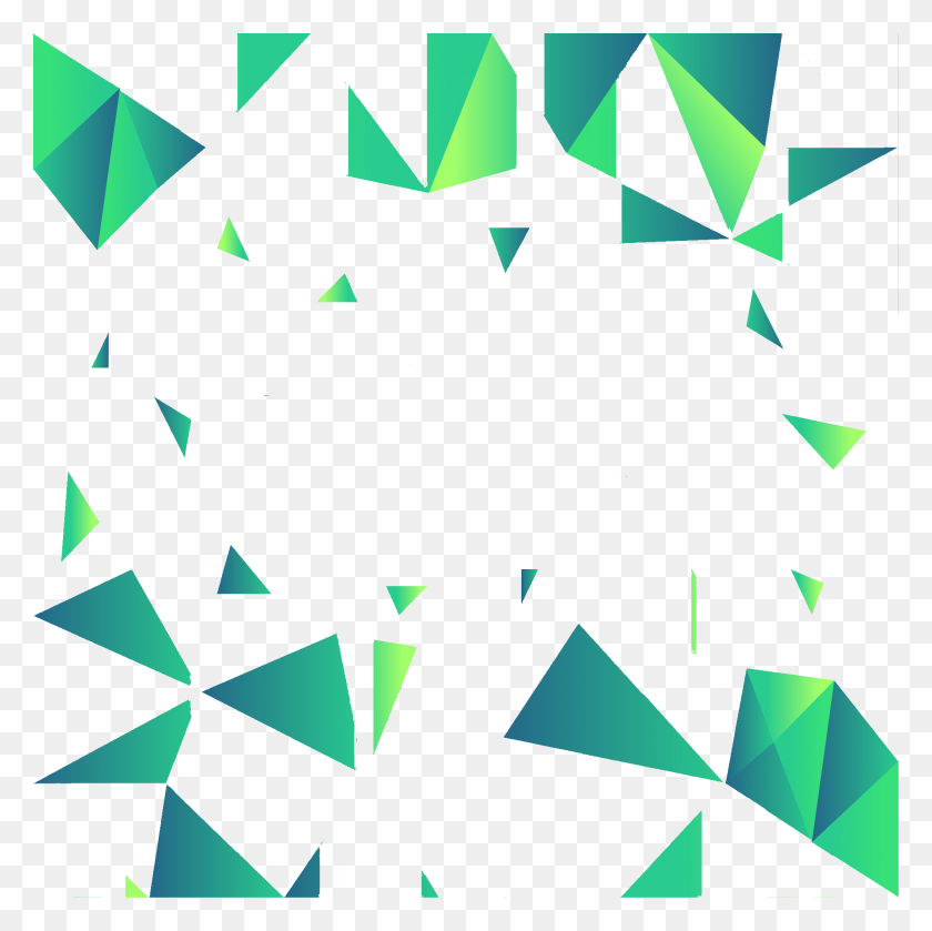 2000x2000 Green Geometric Backgrounds Png Vector, Clipart - Geometric Background PNG