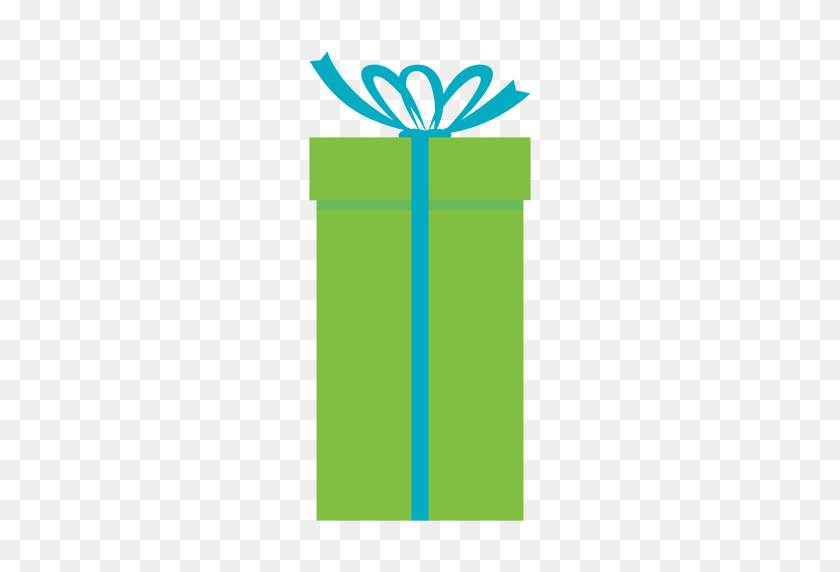 512x512 Значок Зеленая Подарочная Коробка Синий Лук - Подарочный Лук Png