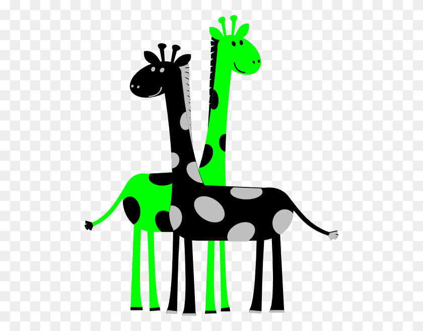 504x599 Green Giraffe Clipart - Giraffe Clipart
