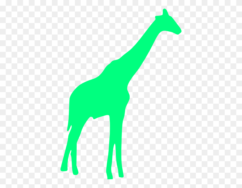 420x593 Зеленый Жираф Png Клипарт Для Интернета - Жираф Png