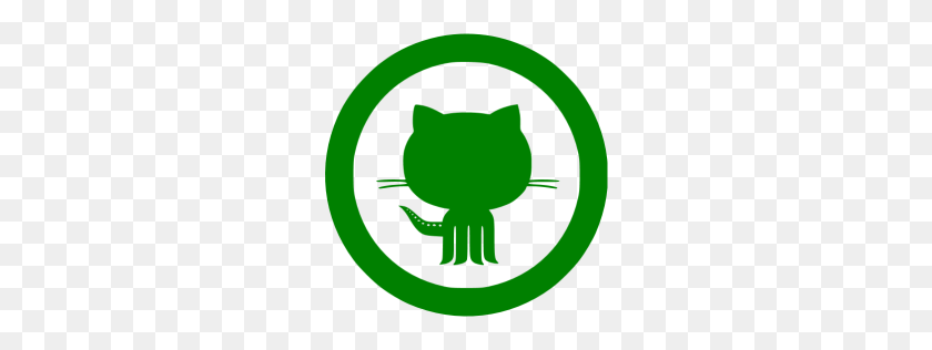 256x256 Зеленый Значок Github - Логотип Github В Формате Png